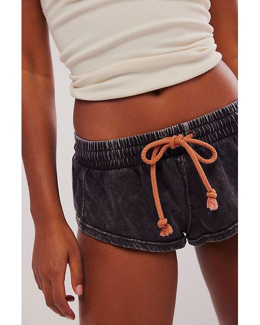 Free People Brown Cool About It Micro Shorts