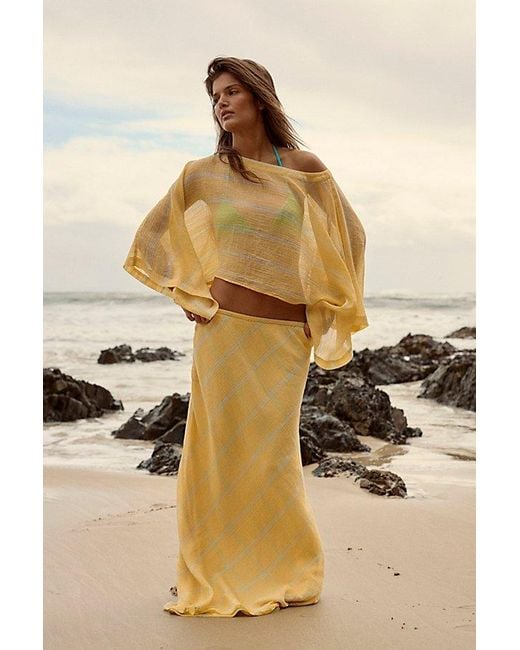free-est Multicolor Paula Patterned Skirt Set By