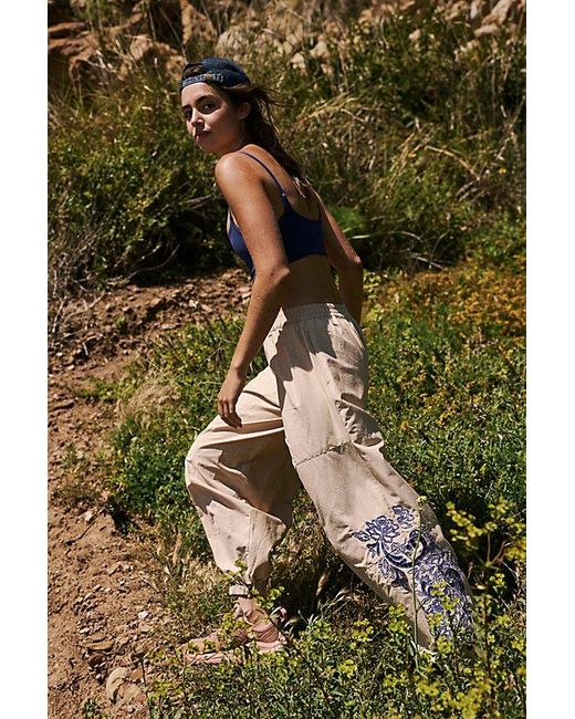 Free People Multicolor Baller Embroidered Pants