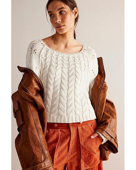 Free People Natural Sandre Pullover