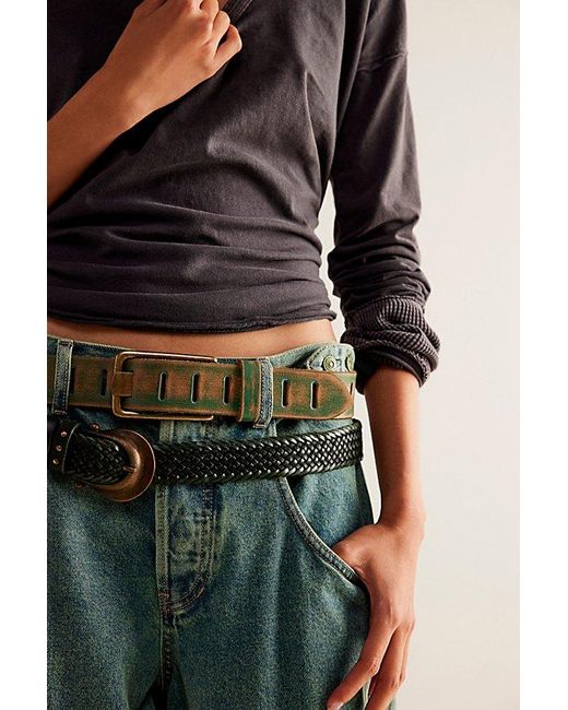 Free People Natural Brix Belt At Free People In Enchanted Forest, Size: S/m