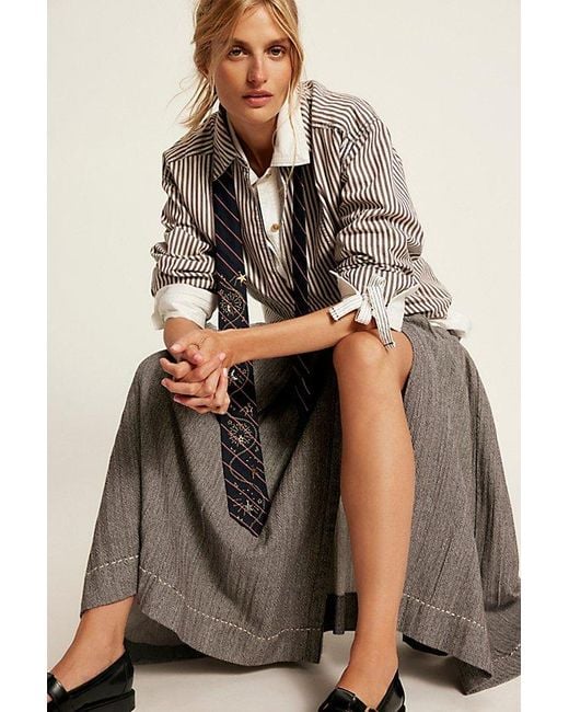 Free People Natural August Striped Pullover