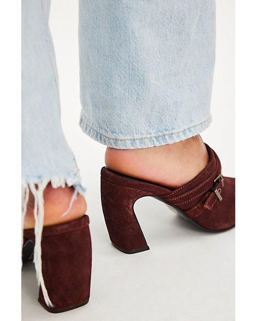 Free People Multicolor Date Night Heeled Mules