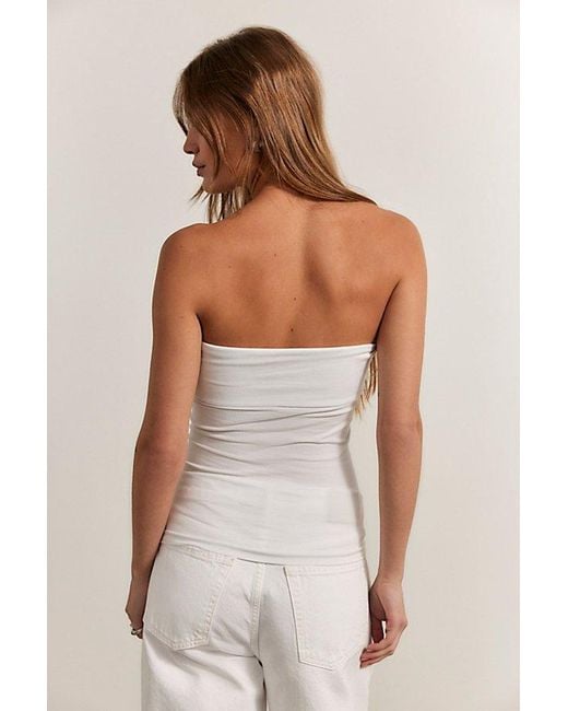 Intimately By Free People White Simply Soft Twist Tube Top By