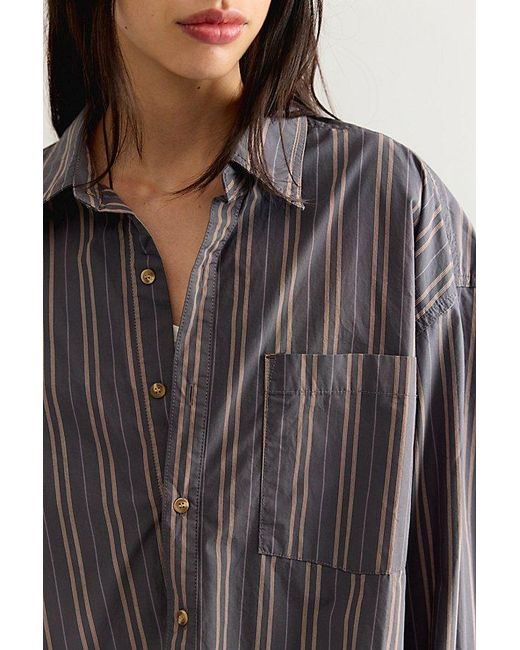Free People Multicolor Freddie Striped Shirt