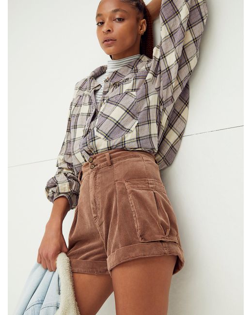 Free People Canyon Moon Cord Shorts | Lyst