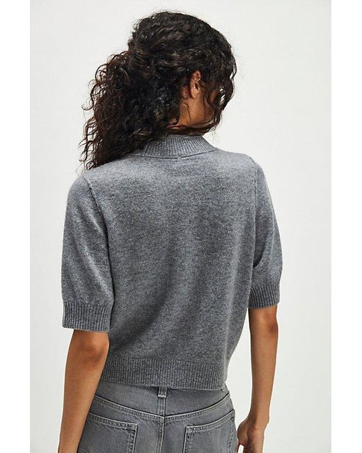 Free People Gray Solid Twilight Cashmere Turtleneck Sweater