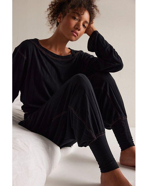 Free People Black Everyday Feeling Joggers By
