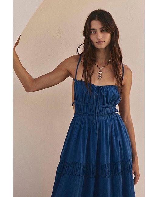 free-est Blue Taking Sides Maxi Dress By