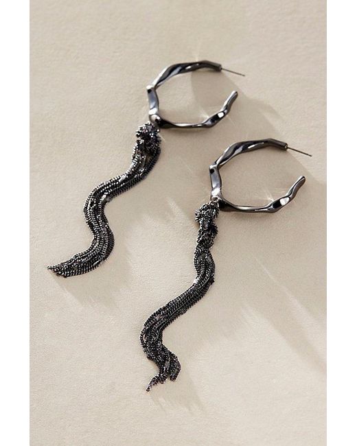 Free People Black Trixie Fringe Dangles