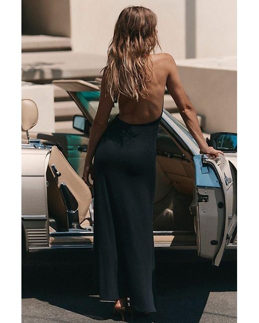 free-est Black Good Feels Eliza Midi Dress By