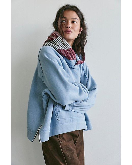 Free People Blue Countryside Hoodie