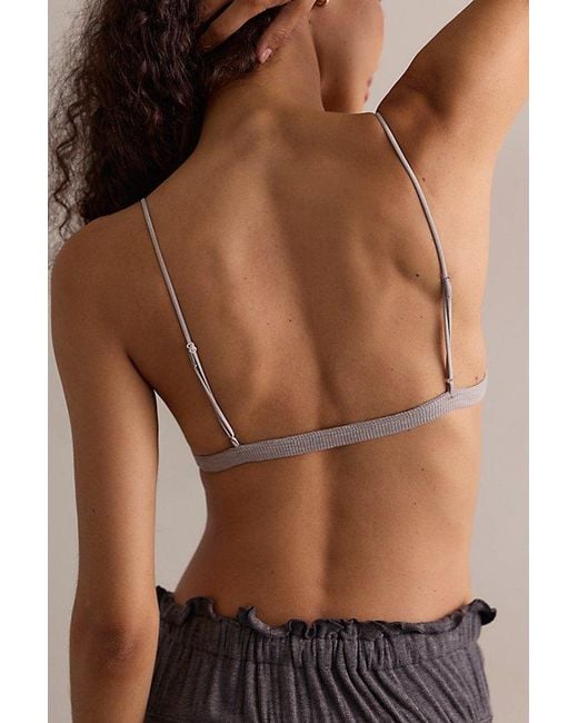 Intimately By Free People Black Throw On Rib Triangle Bralette By