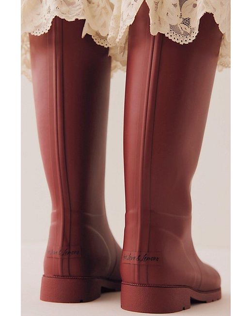 For Love & Lemons Red For Fp Brigitta Rain Boots Shoe