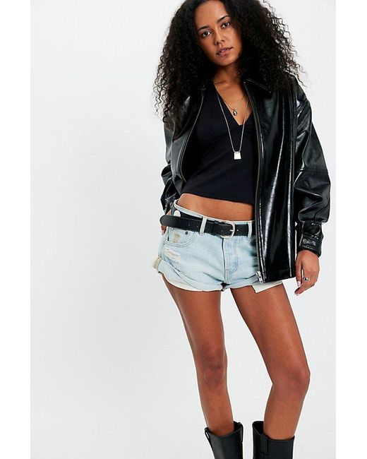 One Teaspoon Multicolor Bandits Low-Waist Denim Shorts