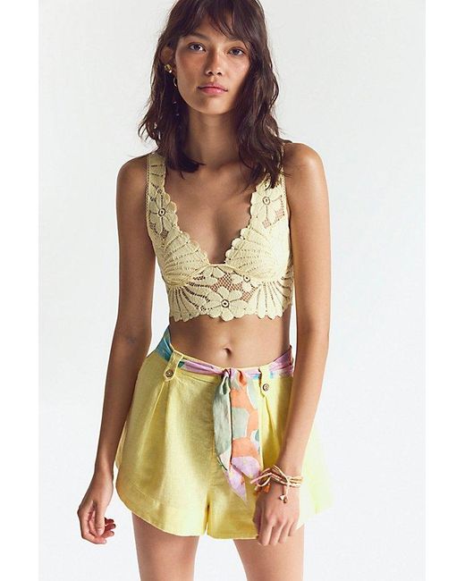 Intimately By Free People Brown Petal Party Lace Plunge Bralette By