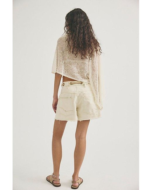 Free People Natural Moxie Barrel Shorts