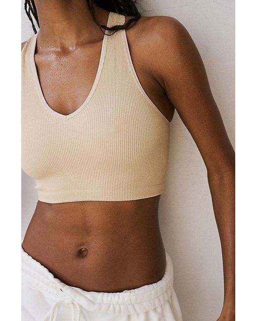 Free People Brown Lurex Free Throw Crop