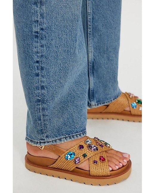 Vicenza Multicolor Rock Candy Embellished Sandals By
