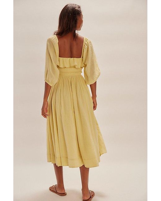 free-est Yellow Oasis Midi Dress By