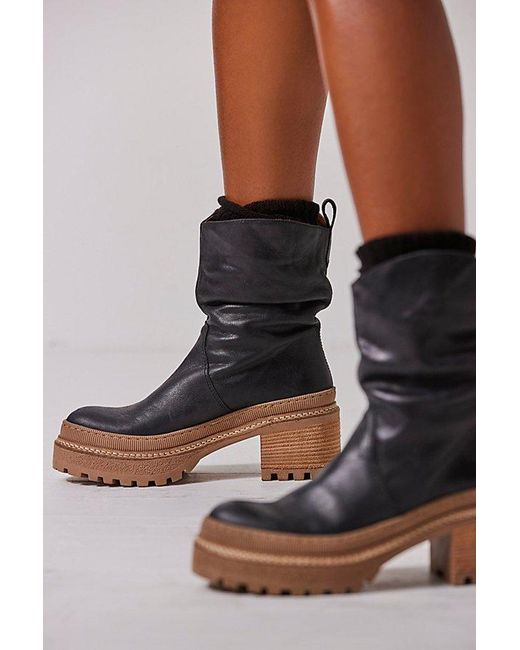 Free People Black Mel Slouch Boots