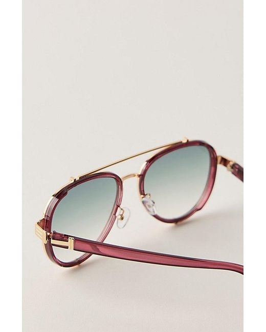 Free People Multicolor Wesley Oversized Aviator Sunglasses