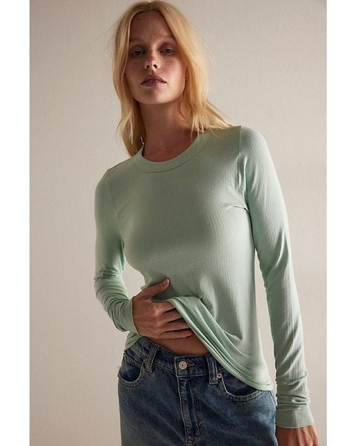 Free People Multicolor So Soft Seamless Modal Long Sleeve