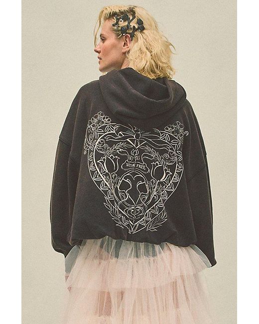 Free People Gray We The Free Spirit Bubble Hoodie