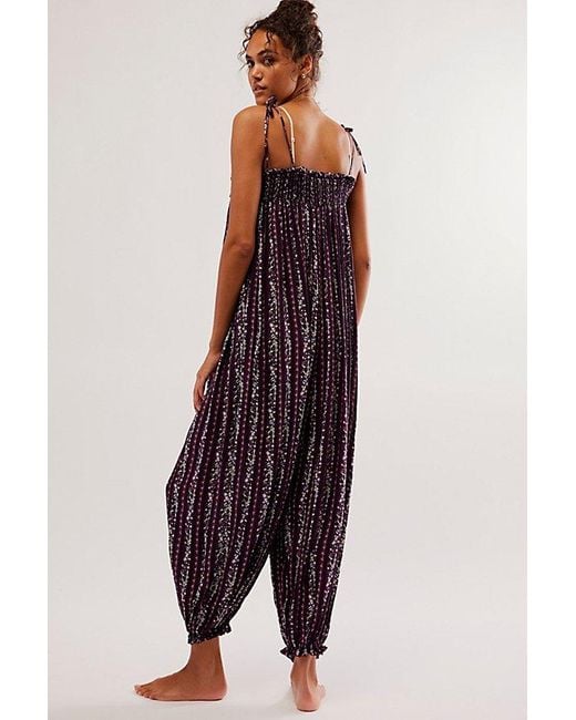 Free People Purple Rule The World Maxi Romper