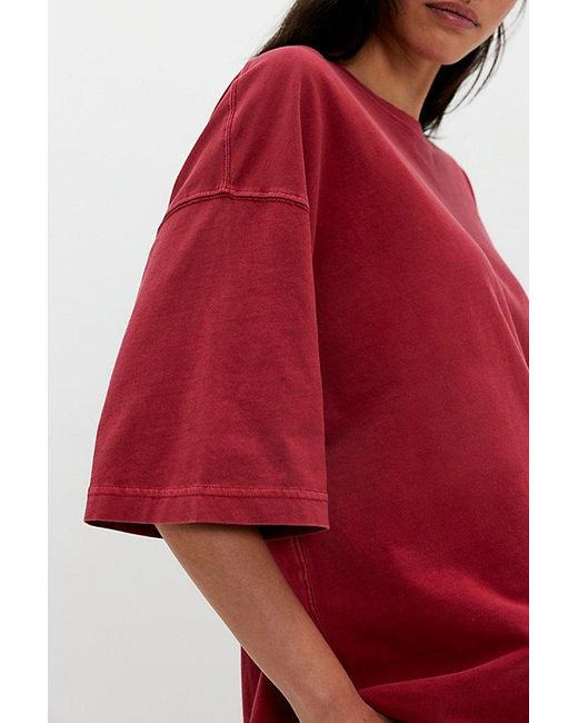 Free People Red Perfect Oversized Tee
