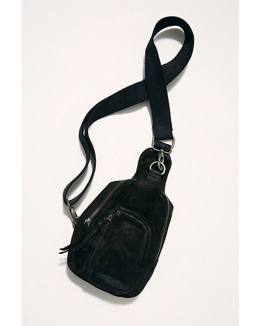 suede sling bag