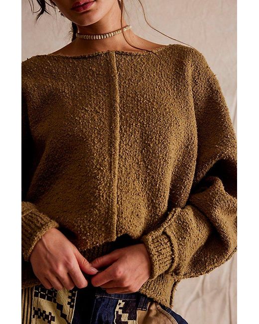 Free People Brown Drifting Pullover