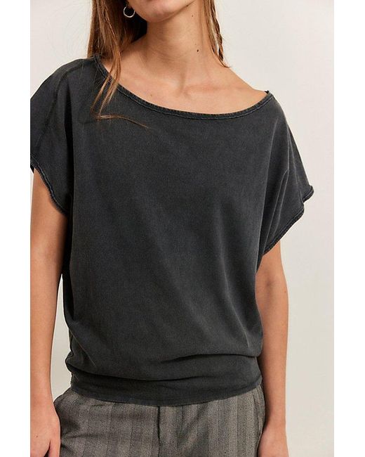 Free People Black Peggy Tee