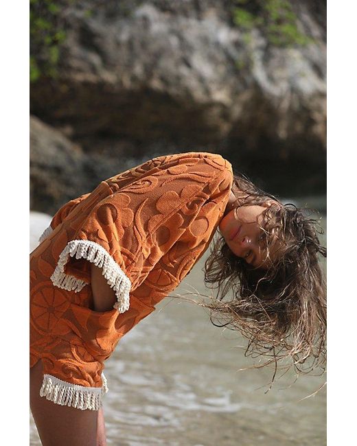 Spell Gray Pomelia Terry Throw Over Top By