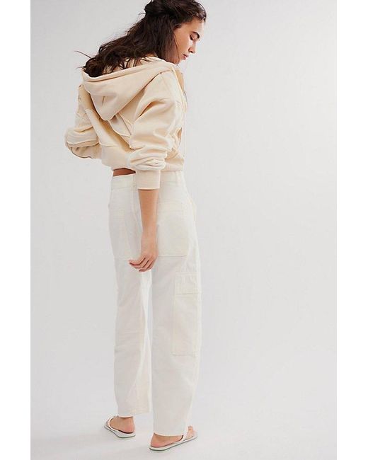 Citizens of Humanity White Marcelle Low-Slung Cargo Pants