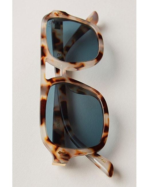 Free People Multicolor Royal Polarized Aviator Sunglasses