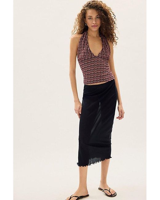 Free People Purple Ashton Halter Tank Top