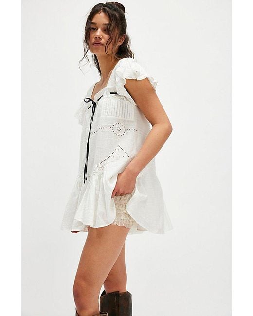 Free People Natural Harper Embroidered Tunic