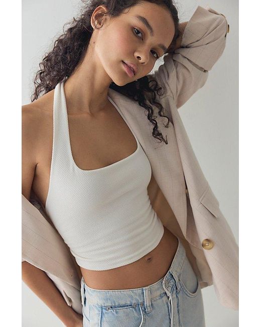 Intimately By Free People Green Round Two Pique Low-Back Tank Top By