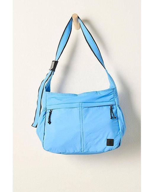 Free People Blue Checkmate Sling Bag