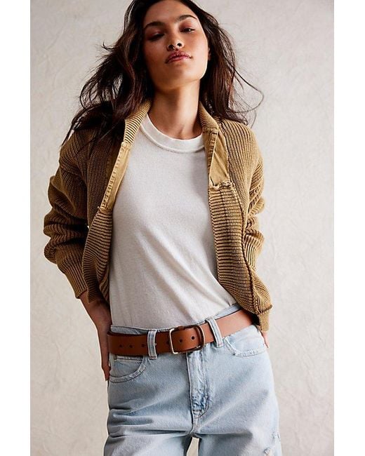 Free People Blue We The Free Gallo Leather Belt