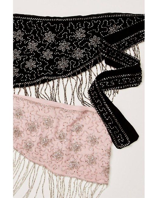Free People Beaded Blooms Skirt Belt in Black | Lyst display picture 3