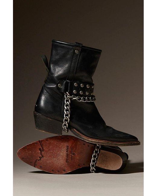Free People Black Aiden Chain Boots