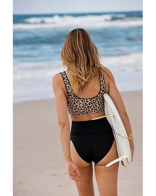 It's Now Cool Brown The Contour Crop Surf Top