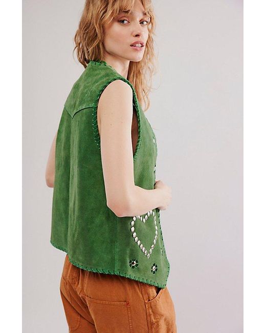 Urban Outfitters Green Western Rachel Love Vest Jacket