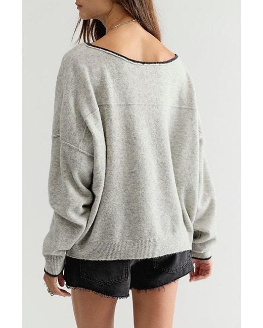Free People Gray See Me Softspun Pullover