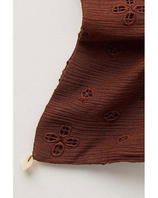 Free People Brown Atalia Square Scrunchie