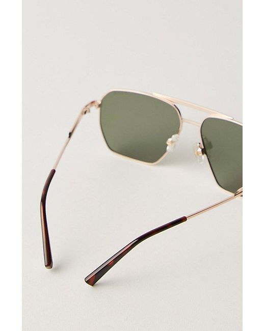 Free People Green Piper Polarized Aviator Sunglasses