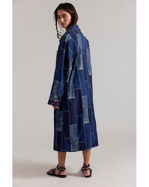Free People Blue Open Studio Duster Jacket