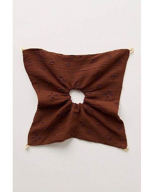 Free People Brown Atalia Square Scrunchie